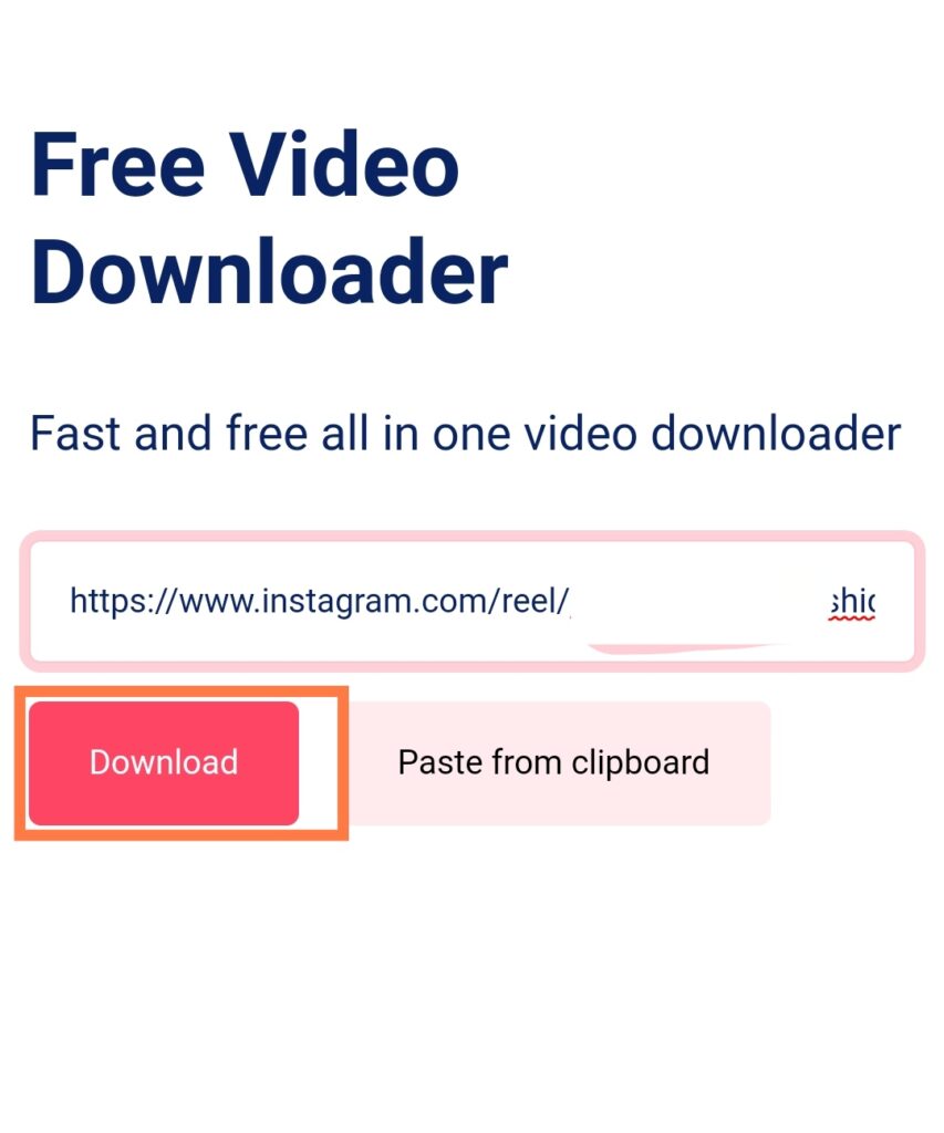 paste link to instagram reels downloader by links